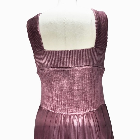 Anthropologie Purple Eloise Silk and Sweater Dress - Picture 7 of 10